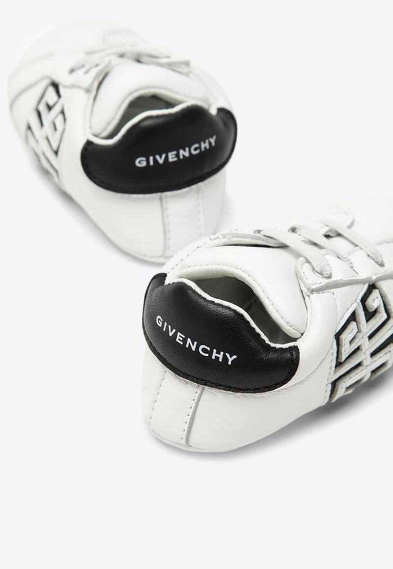 Babies 4G Logo Leather Sneakers