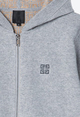 Boys Embroidered 4G Zip-Up Hoodie