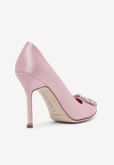 Hangisi 105 Satin Jewel Buckle Pumps