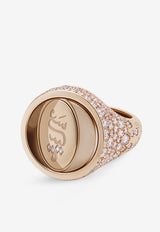 Me Oh Me VIP Full Pavé Fuchsia 18K Rose Gold Diamond Ring