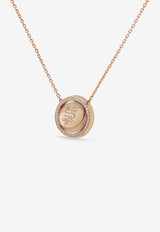 Me Oh Me VIP Full Pavé Pearly White 18K Rose Gold Diamond Necklace