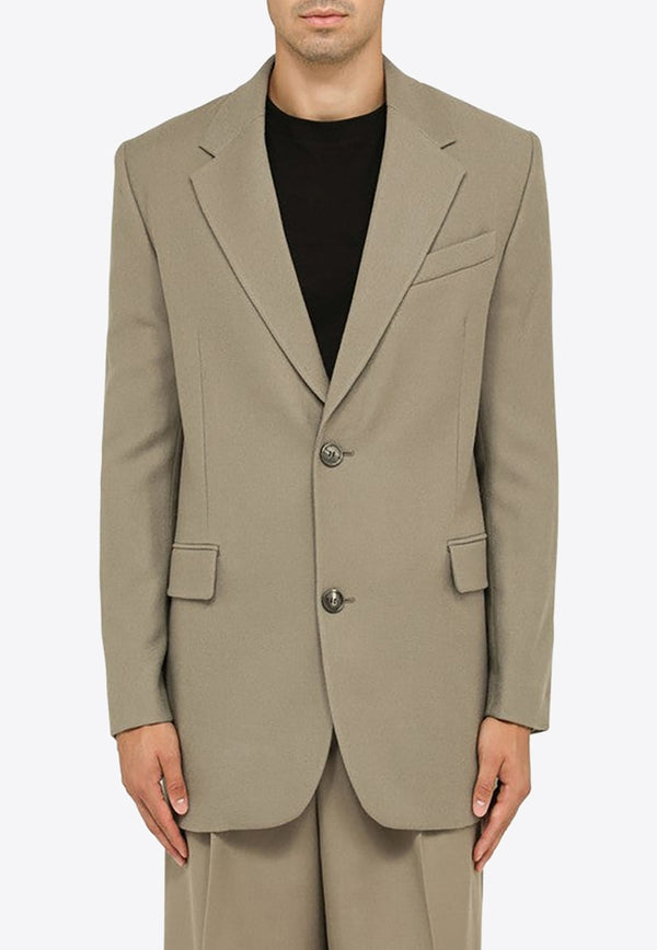 Single-Breasted Blazer in Wool