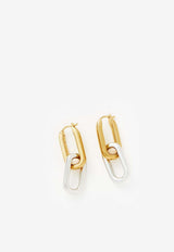 Ovate Double Link Hoop Earrings