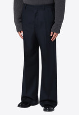 Wide-Leg Wool Tailored Pants