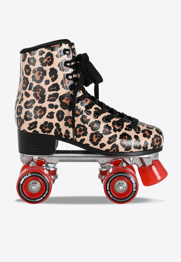 Leopard Print Roller Skates