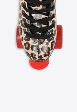 Leopard Print Roller Skates