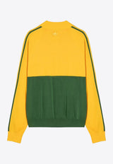 X Wales Bonner Colorblocked Knit Bomber Jacket