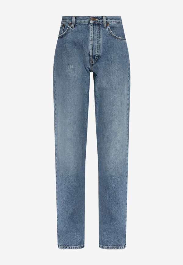 High-Rise Straight Jeans