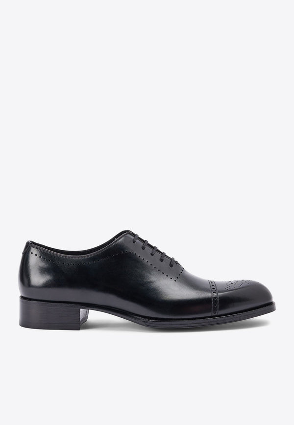 Edgar Leather Brogue Lace-Up Shoes