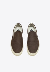 Croc-Embossed Slip-On Sneakers