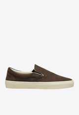 Croc-Embossed Slip-On Sneakers