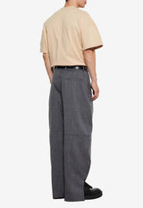 Straight-Leg Wool Pants