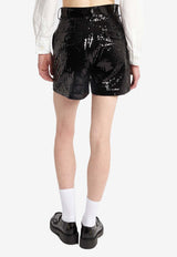 Sequined Mini Shorts