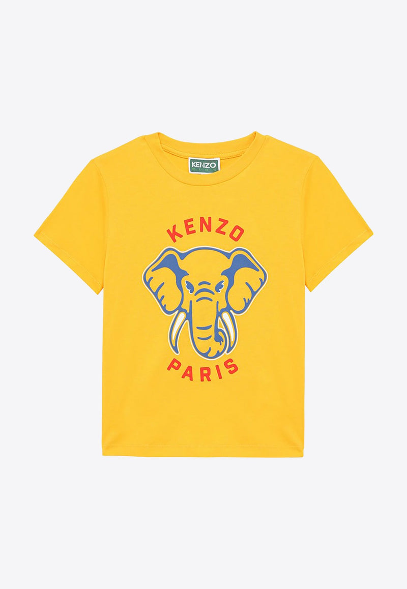 Boys Elephant Embroidered Logo T-shirt