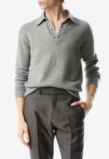 Seamless Cashmere Polo Sweater