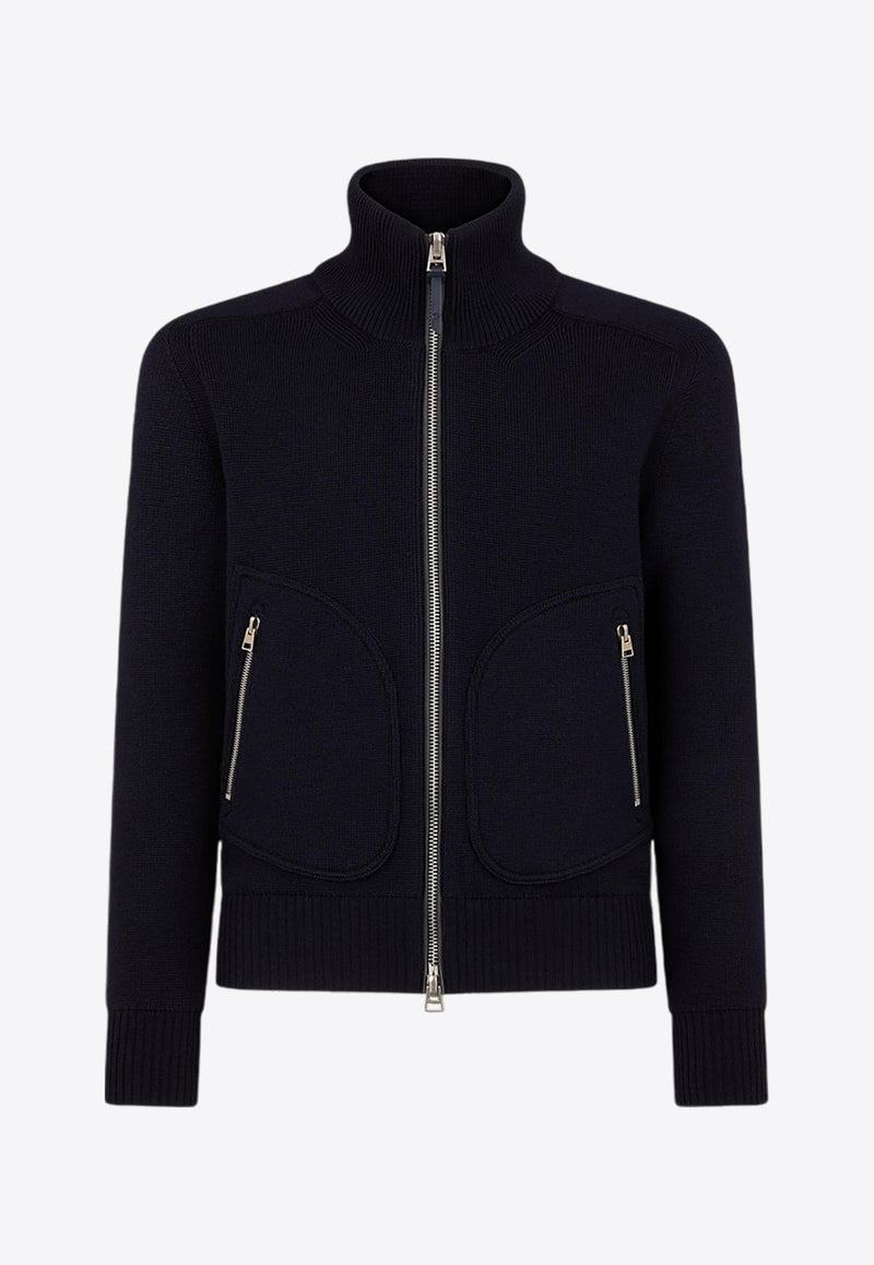 Wool and Cashmere Zip-Up Jacket