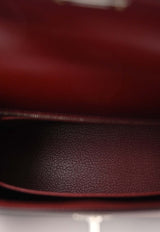 Kelly 25 Sellier in Rouge H Box Leather with Palladium Hardware