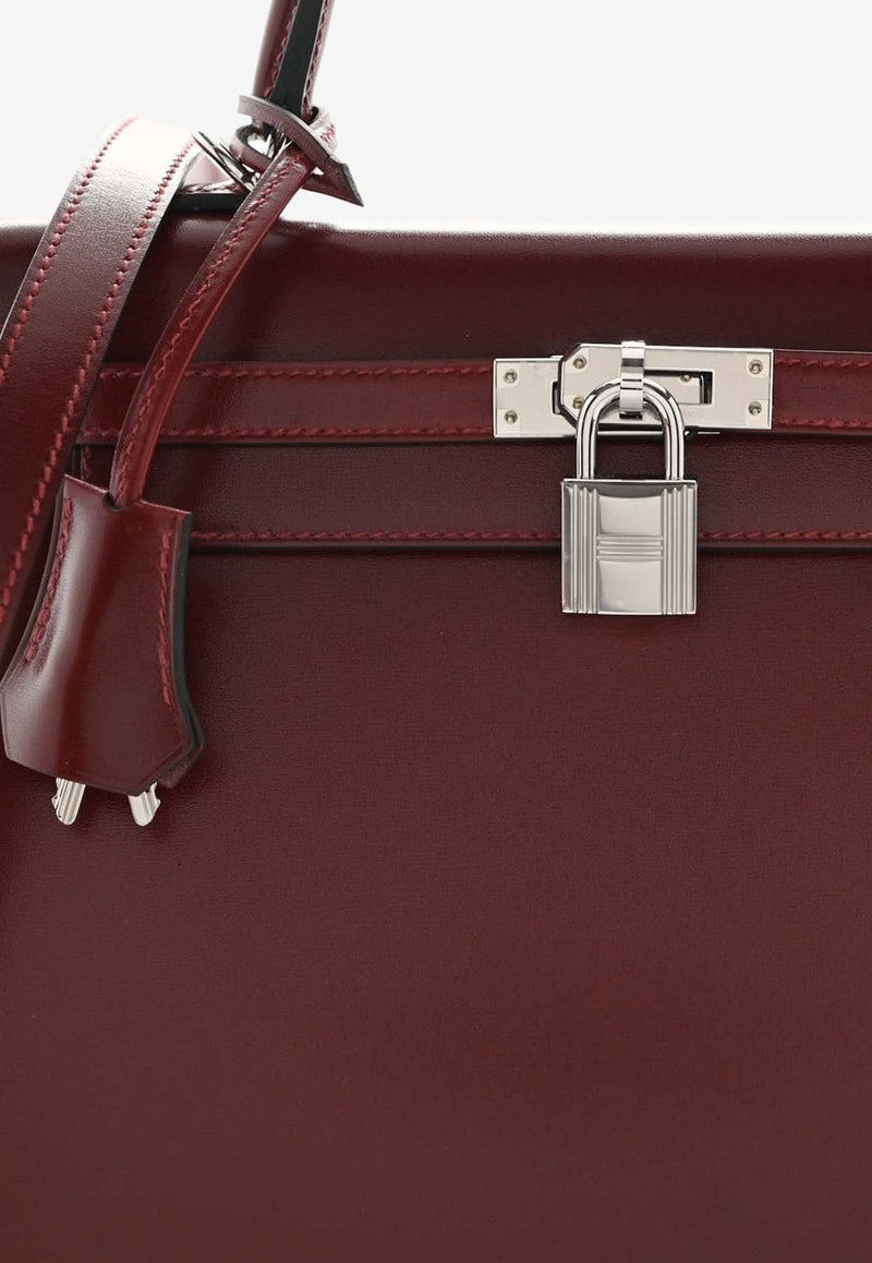 Kelly 25 Sellier in Rouge H Box Leather with Palladium Hardware