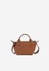 XS Le Pliage Xtra Leather Top Handle Bag