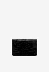 Small Whitney Croc-Embossed Shoulder Bag