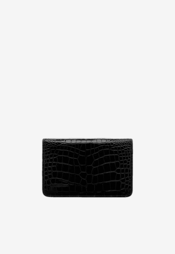 Small Whitney Croc-Embossed Shoulder Bag