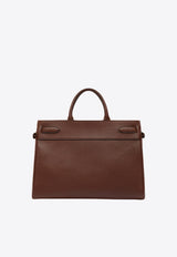 Large Whitney Top Handle Bag in Grain Leather