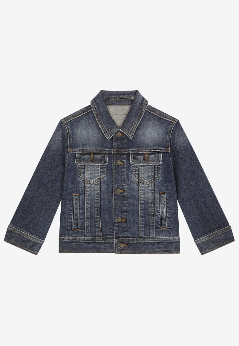 Boys Buttoned Denim Jacket