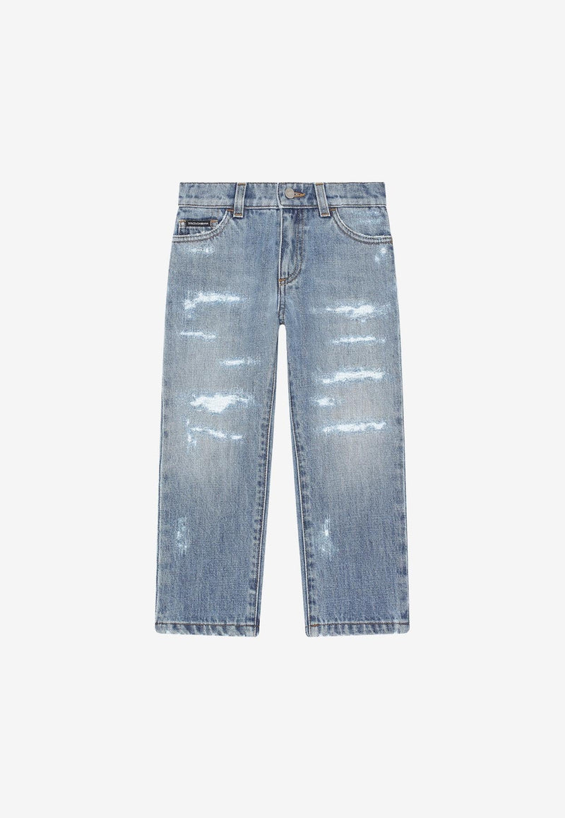 Boys Washed Denim Jeans