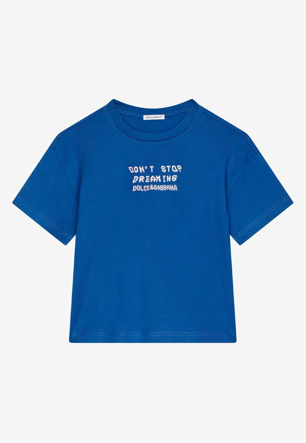 Boys Slogan Print T-shirt