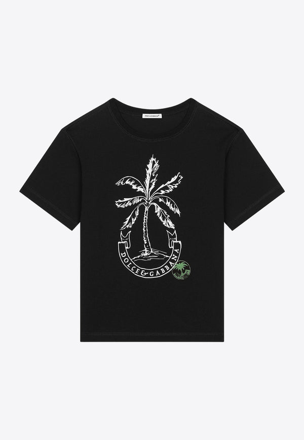 Boys Palm Tree Print T-shirt
