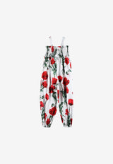 Girls Poppy Print Jumpsuit