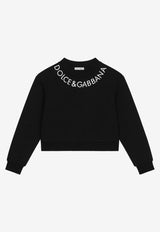 Girls Logo-Embroidered Crewneck Sweatshirt