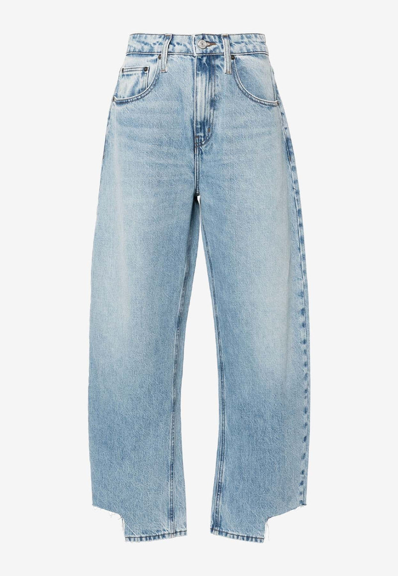 High-Rise Barrel Jeans