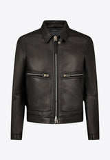 Zip-Up Leather Jacket