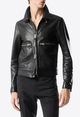 Zip-Up Leather Jacket