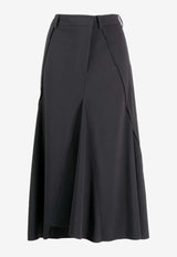 Mermaid Asymmetric Midi Skirt