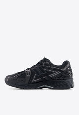 1906A Low-Top Sneakers in Black with Dark Silver Metallic and Phantom