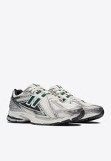 1906R Low-Top Sneakers in Silver Metallic with Nightwatch Green and Sea Salt