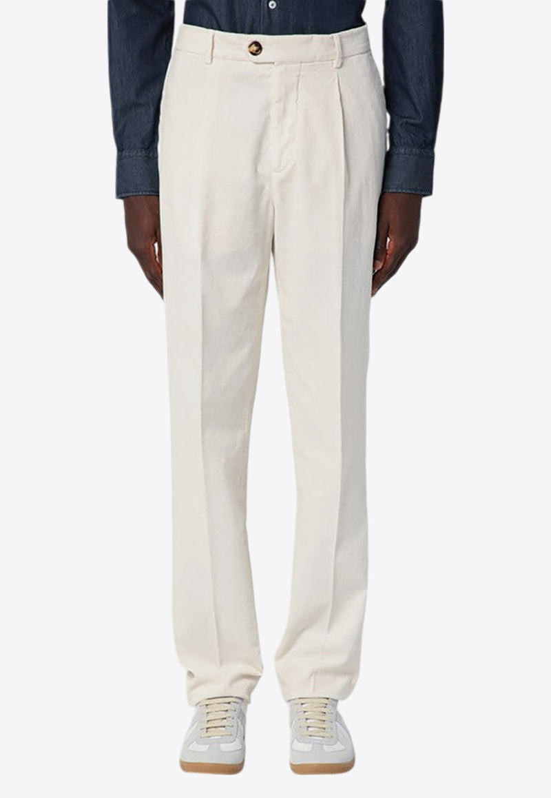 Straight-Leg Corduroy Tailored Pants