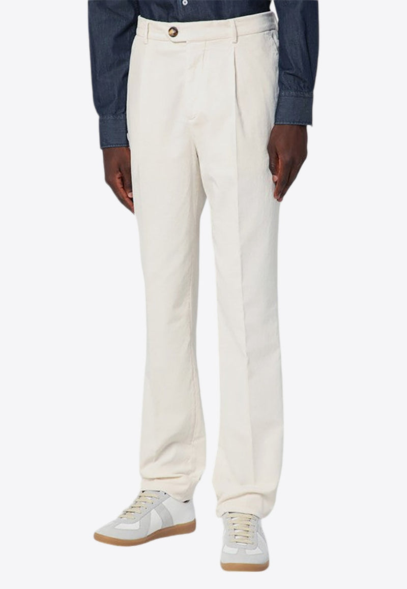 Straight-Leg Corduroy Tailored Pants