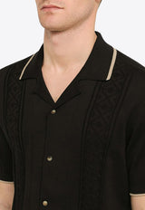 Knitted Button-up Shirt