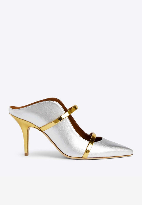 Maureen 70 Metallic Leather Mules