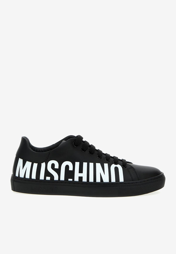 Logo Low-Top Leather Sneakers