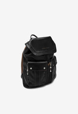 Leisure Grained Leather Backpack