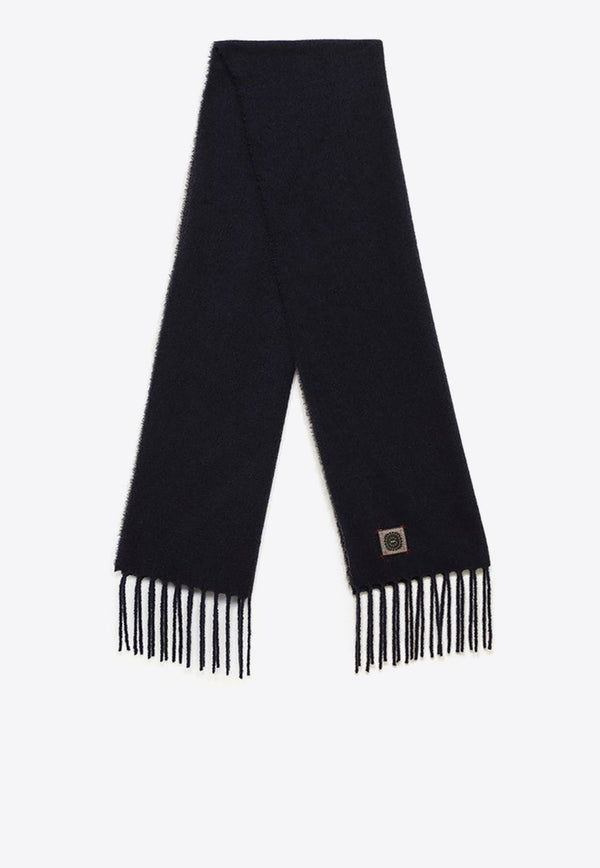 Fringed Scarf in Wool and Cashmere