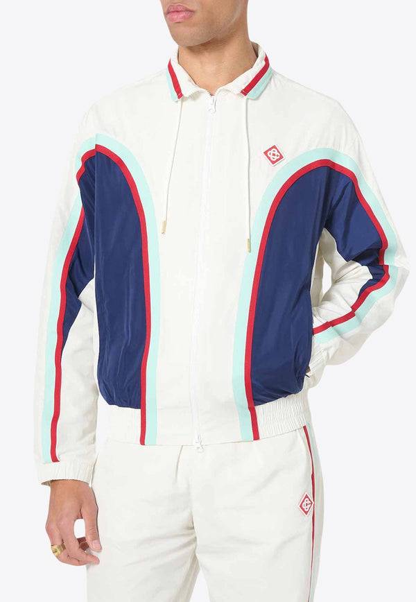 Logo Patch Paneled Track Jacket