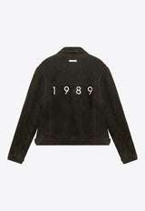 Embroidered Logo Shearling Jacket