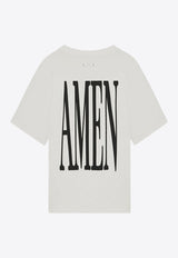 Cross and Amen Print T-shirt