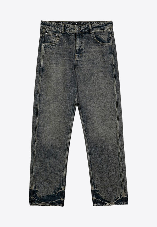R2 Washed-Effect Jeans