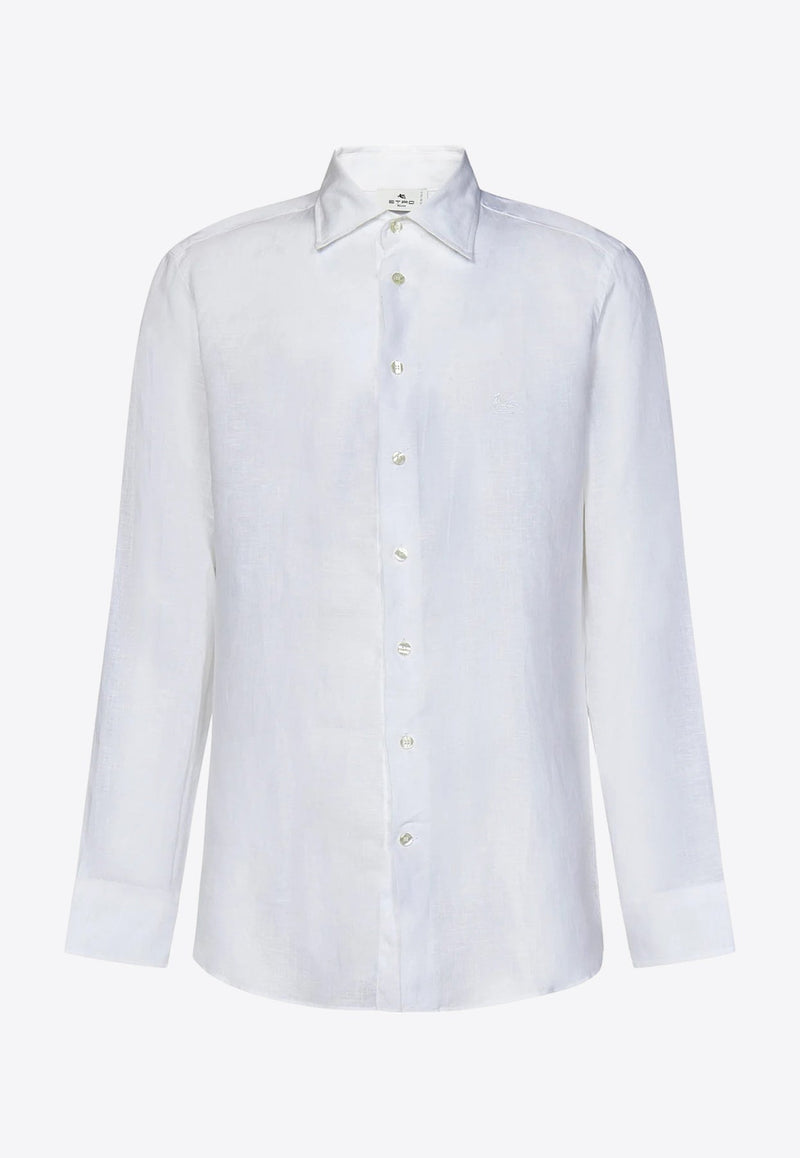 Pegaso-Embroidered Long-Sleeved Shirt